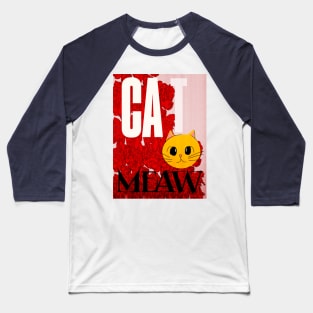 Cat Meaw Baseball T-Shirt